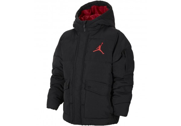 Пуховик детский Air Jordan черный с красным