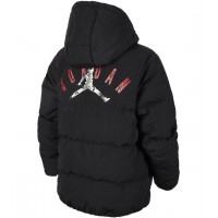 Пуховик детский Air Jordan черный с красным