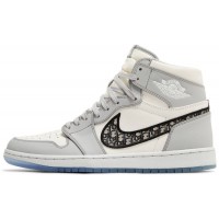 Nike Air Jordan 1 x Dior Grey зимние