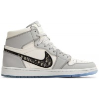 Nike Air Jordan 1 x Dior Grey зимние