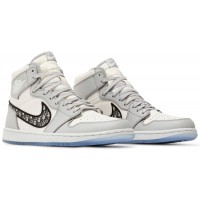 Nike Air Jordan 1 x Dior Grey зимние