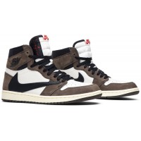 Кроссовки Nike Air Jordan 1 High OG x Travis Scott коричневые