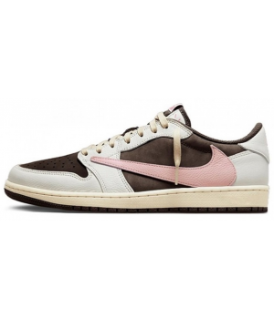 Nike x Travis Scott Air Jordan 1 Low OG Dark Pony Pink Oxford