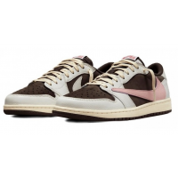 Nike x Travis Scott Air Jordan 1 Low OG Dark Pony Pink Oxford