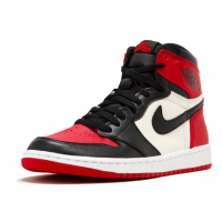 Nike Air Jordan 1 High Bred Toe с мехом