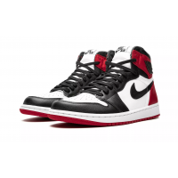 Nike Air Jordan 1 High Satin Black Toe Black Toe