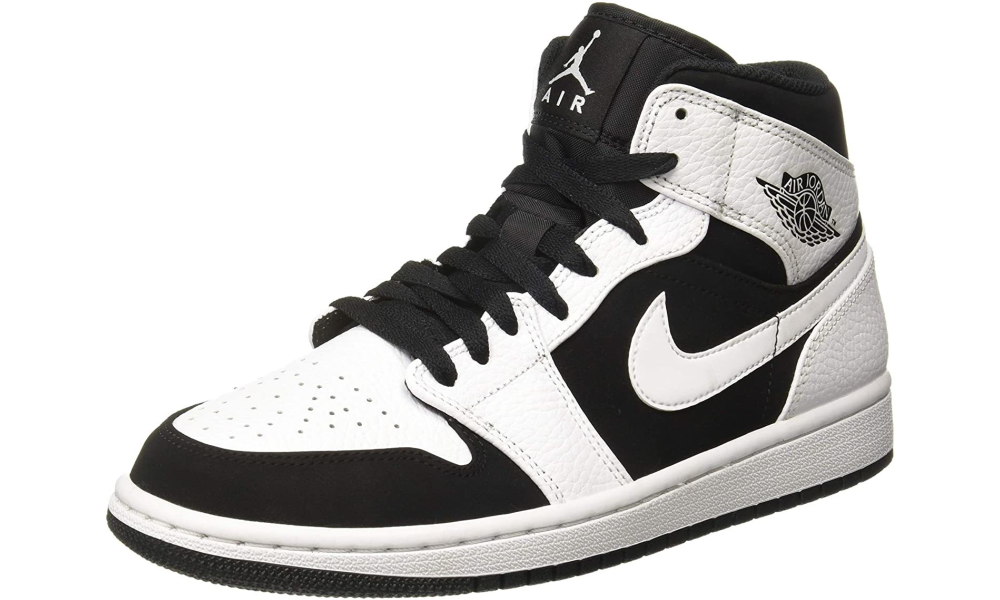 Nike air jordan 1 mids black and clearance white