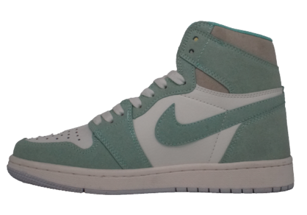 Кроссовки Jordan 1 Mid зеленые с белым