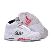Air Jordan 5 Retro x Supreme 'White'