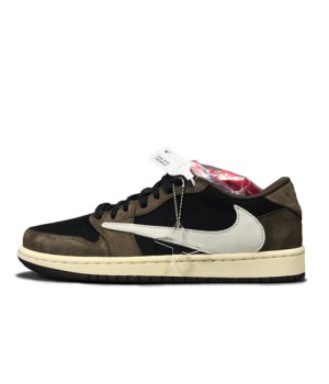 Кроссовки Nike Air Jordan 1 Low x Travis Scott коричневые
