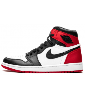 Nike Air Jordan 1 High Satin Black Toe с мехом