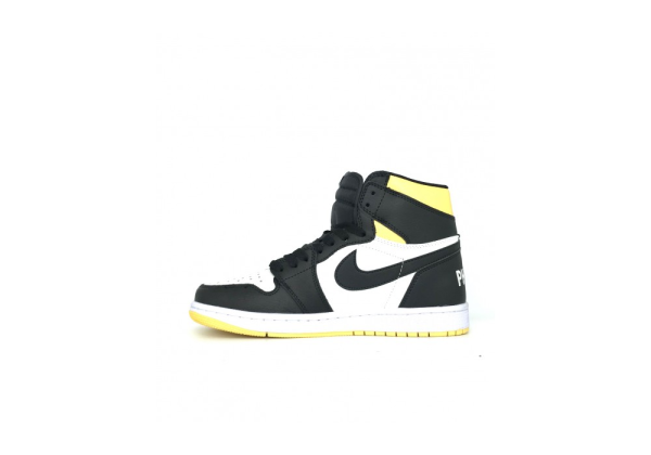 Кроссовки Nike Air Jordan 1 желтые с белым
