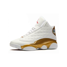 Кроссовки Nike Air Jordan 13 белые с золотым