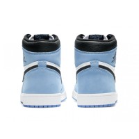 Nike Air Jordan Retro 1 Mid (Белые с голубым) зимние