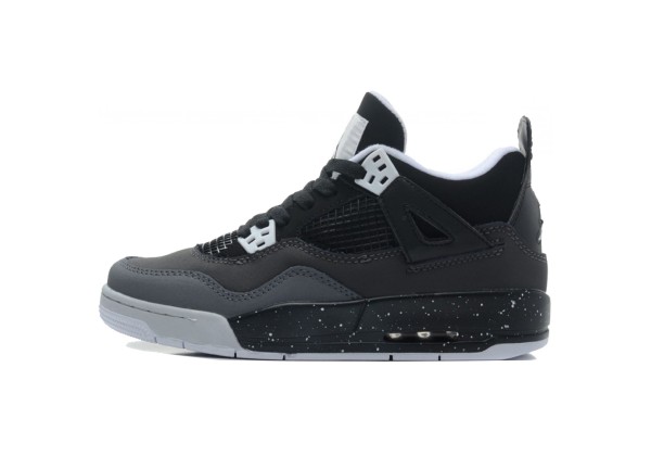 Кроссовки Nike Air Jordan (Аир Джордан) 4 Retro Grey Black серо-черные
