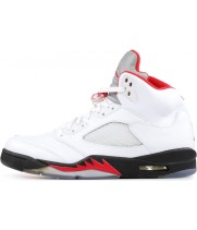 Кроссовки Nike Air Jordan 5 Retro Fire Red белые