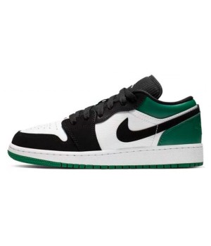 Кроссовки Nike Air Jordan 1 Low White Mystic Green зеленые с белым