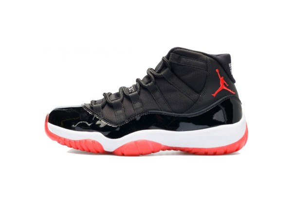 Кроссовки Nike Air Jordan 11 Retro Black Red черные с красным