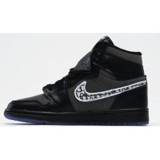 Nike Air Jordan 1 Dior High моно черные