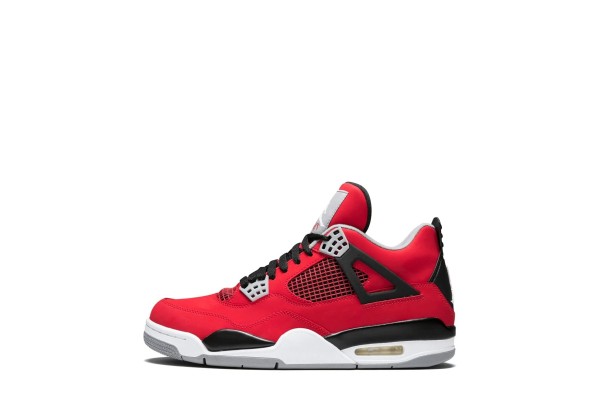 Кроссовки Nike Air Jordan 4 Retro красные с белым