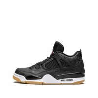 Кроссовки Nike Air Jordan 4 Retro кожаные черные