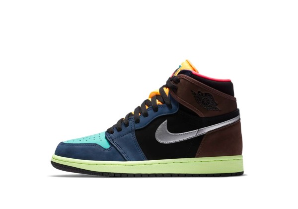 Кроссовки Nike Air Jordan 1 High Og Bio Hack коричнево-голубо-синие
