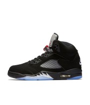Кроссовки Nike Air Jordan 5 Retro черно-серые с голубым