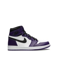 Кроссовки Nike Air Jordan 1 High бело-фиолетовые