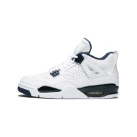 Кроссовки Nike Air Jordan 4 Retro белые с синим