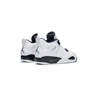 Кроссовки Nike Air Jordan 4 Retro белые с синим