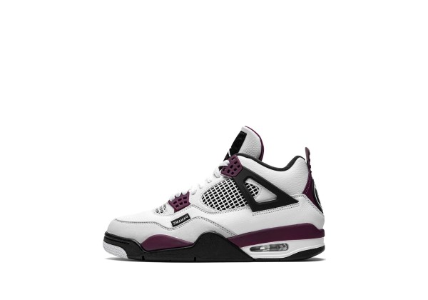 Кроссовки Nike Air Jordan 4 Retro белые с фиолетовым