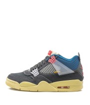 Кроссовки Nike Air Jordan 4 Retro черно-желтые с синим