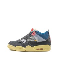 Кроссовки Nike Air Jordan 4 Retro черно-желтые с синим