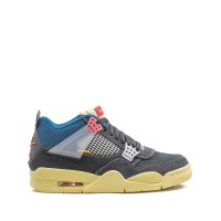 Кроссовки Nike Air Jordan 4 Retro черно-желтые с синим