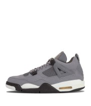 Кроссовки Nike Air Jordan 4 Retro серые с белым