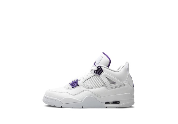 Кроссовки Nike Air Jordan 4 Retro бело-фиолетовые