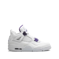 Кроссовки Nike Air Jordan 4 Retro бело-фиолетовые