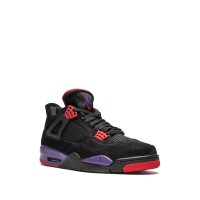 Кроссовки Nike Air Jordan 4 Retro черные с фиолетовым