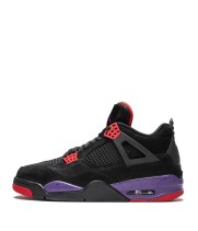 Кроссовки Nike Air Jordan 4 Retro черные с фиолетовым