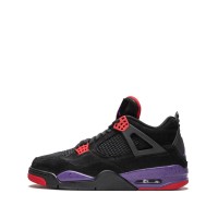 Кроссовки Nike Air Jordan 4 Retro черные с фиолетовым