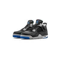 Кроссовки Nike Air Jordan 4 Retro черно-синие с серым
