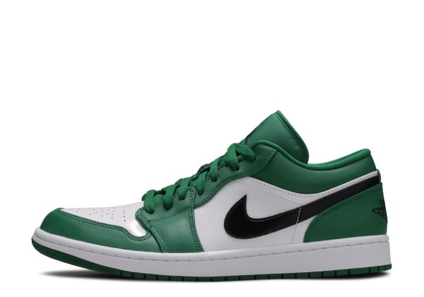 Кроссовки Nike Air Jordan 1 Low бело-зеленые