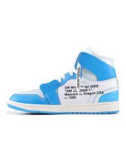 Кроссовки Nike Air Jordan 1 Off White бело-голубые