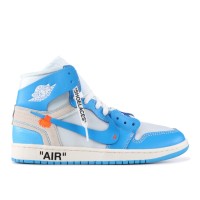 Кроссовки Nike Air Jordan 1 Off White бело-голубые