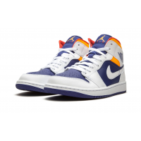Nike Air Jordan 1 Mid Royal Blue Laser Orange