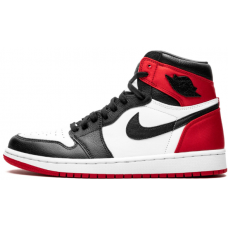 Nike Air Jordan 1 High Satin Black Toe Black Toe