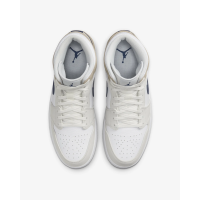 Nike Air Jordan 1 Mid белые с серым