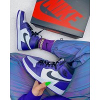 Кроссовки Nike Air Jordan (Аир Джордан) бело-синие с черным