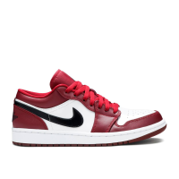 Кроссовки Nike Air Jordan 1 Low бело-красные с черным