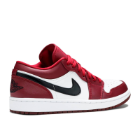Кроссовки Nike Air Jordan 1 Low бело-красные с черным
